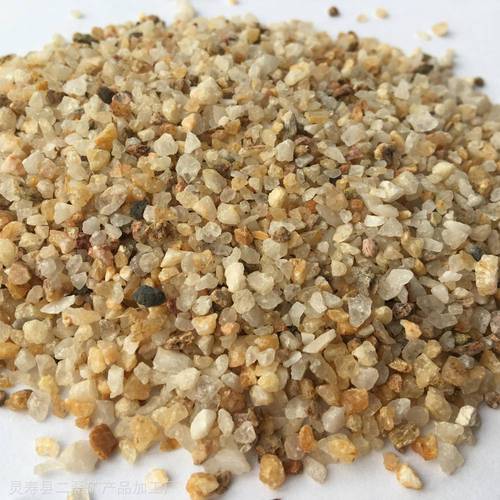 灵寿县二磊矿产品加工厂 专业供应污水处理用白色圆粒石英砂